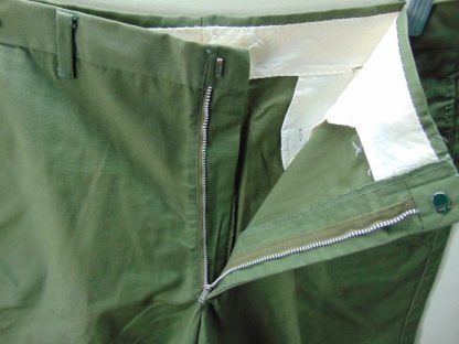 sns29	1950-60's	Vintage Solid Green Shorts perma press blend on waist think black ink from tag	$30 	Waist 35in.  Length 20in. - Image 5