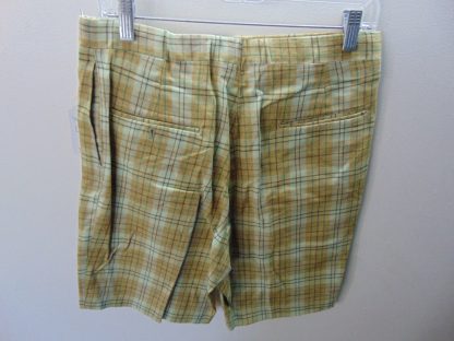 sns34	1970's	Vintage Plaid Shorts perma press blend	$30 	Waist 32in.  Length 19in. - Image 3