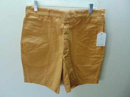 sns35	1950-60's	Vintage Solid Brown Shorts perma press blend	$30 	Waist 32in.  Length 18 1/2in.