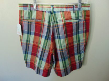 sns3	1950-60's	Vintage  Plaid Shorts perma press blend	$30 	Waist 35in.  Length 19in. - Image 3