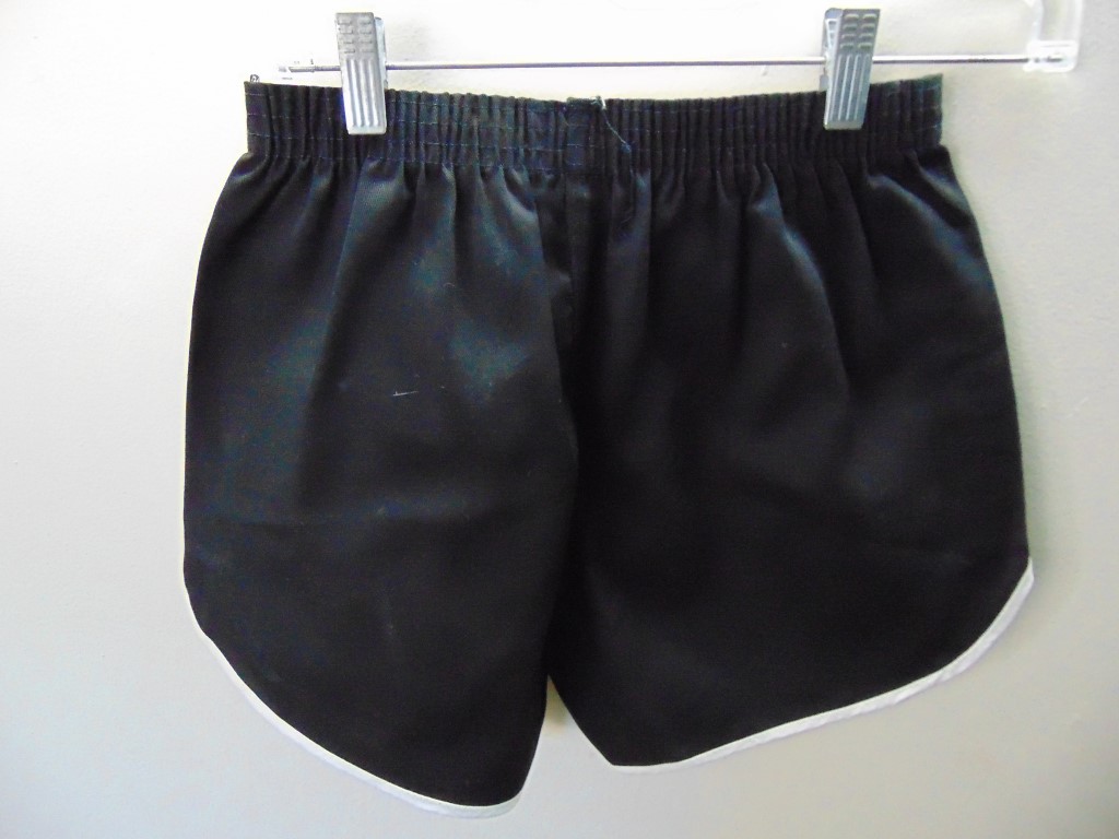 sns46 1960-70’s Vintage Black Gym Shorts perma press blend $30 Waist 24 ...