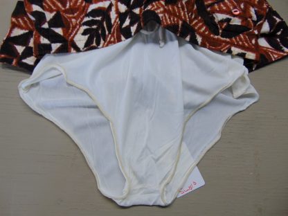sws11	1960's	Vintage Barkcloth Tapa Swim Shorts	$30 	Waist 32/40 in.  Length 14in. - Image 3