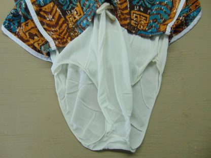 sws23	1970's	Vintage Tapa designSwim Shorts	$25 	Waist 28/35 in.  Length 11in. - Image 3