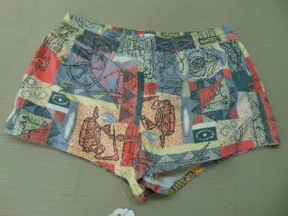 sws43	1940-50's	Vintage Atomic  Pebble Beach Swim Cotton Shorts	$40 	(34)Waist 30/36in.  Length 13in.