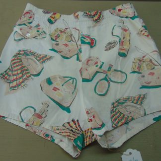 sws64	1940-50's	Vintage Jantzen Outdoors man Swim Cotton Shorts	$70 	(34)Waist 30/38in.  Length 14in.