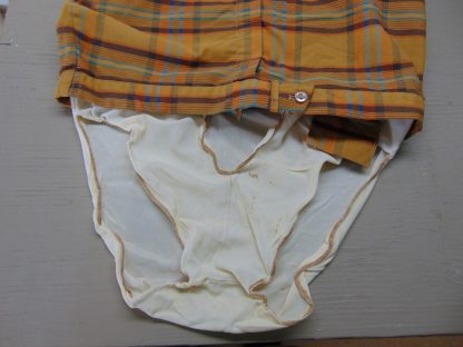 sws6	 1960's	Vintage Plaid Swim Shorts	$30 	Waist 34/36 in.  Length 16in. - Image 3