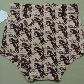sws71	1920-40's	Vintage NOS Lastex Swim 50/50 Cotton/RAYON Shorts 	$80 	Waist 28/34in.  Length 13in.
