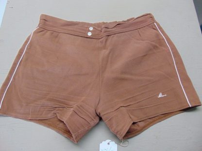 sws9	1960's	Vintage Feels like rayon blend Swim Shorts small hole in but	$25 	Waist 36in.  Length 14 1/2in.
