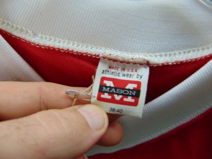 t37	1970's	(38-40) Red Jersey Tee Vintage Shirt  cotton	$15 - Image 3