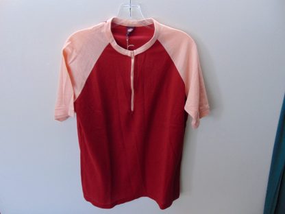 t50	1970's	Zip up Tee Vintage Shirt L 50/50 cotton polyester	$25