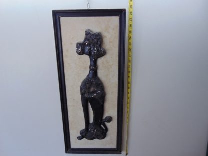 wa45	1950's	Vintage Cool Large Poodle  framed	$30
