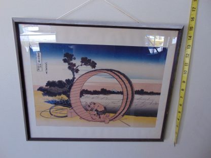 wa69		From Original Block Print Japanese Ukiyo-e Making Sake Casket Art framed	$100