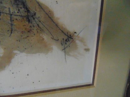 wa78		Vintage Signed Painting Abstract Woods? framed   	$30 - Image 2