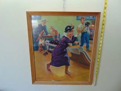 wa8	1940-50's	Vintage Hy Hintermeister Bowling framed Print	$40