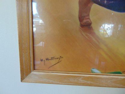 wa8	1940-50's	Vintage Hy Hintermeister Bowling framed Print	$40 - Image 2