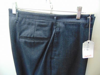 pb204	1940-50's	Vintage Drop loop Charcoal stripped Slacks W 36in.	$100