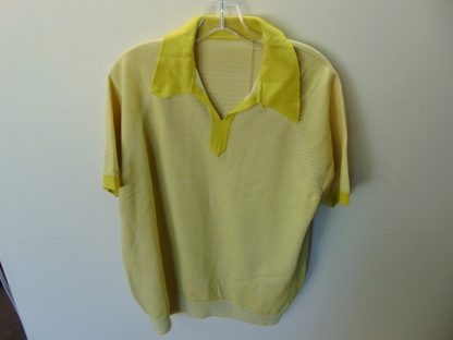 pt168	1960's	Cool collar poly? Vintage Shirt Chest 42in.	$30