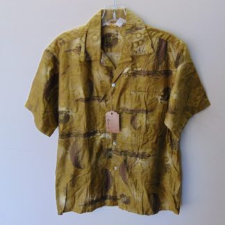 s67h197	1970's	McInery Catermarans cotton vintage Hawaiian shirt Chest size 44 inches 	$20