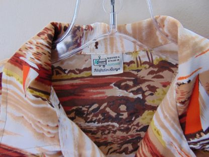 s67h202	1960-70's	Tropical polyester polo style  vintage Hawaiian shirt Chest size 41 inches (1mm pin hole I didn’t photo)	$10 - Image 3
