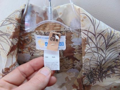 s67h205	1960's	Andrade poyester vintage like a real nature scene Hawaiian shirt Chest size 48 inches 	$20 - Image 4