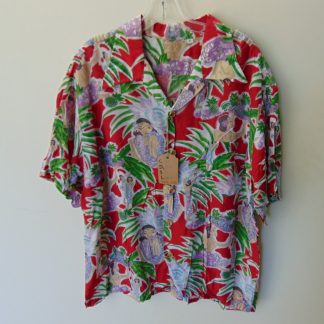 s67h210	1960's?	McIntosh Rayon vintage Hawaiian shirt Chest size 51 inches XL	$100