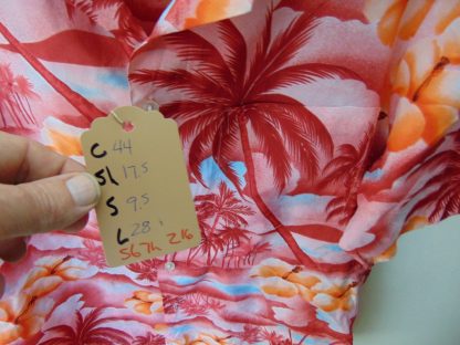 s67h216	1970's	like a photo trippy polyester vintage Hawaiian shirt Chest size 44 inches 	$30 - Image 2