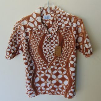 s67h217	1970's	like DNA trippy cells cotton vintage Hawaiian shirt Chest size 39 inches 	$30