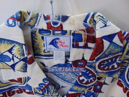 s67h228	1970's	NOS Nui Nalu cotton vintage Hawaiian shirt Chest size 49 inches XL	$30 - Image 2