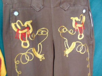 ww115	1950's	Vintage Childrens Gabardine Chain stittched Western Shirt and Pants chest size 26in.	$90 - Image 4