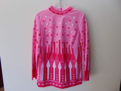 ww100	1970's	Vintage Womens Funky cool zip up Shirt polyester chest size 40 in.	$30