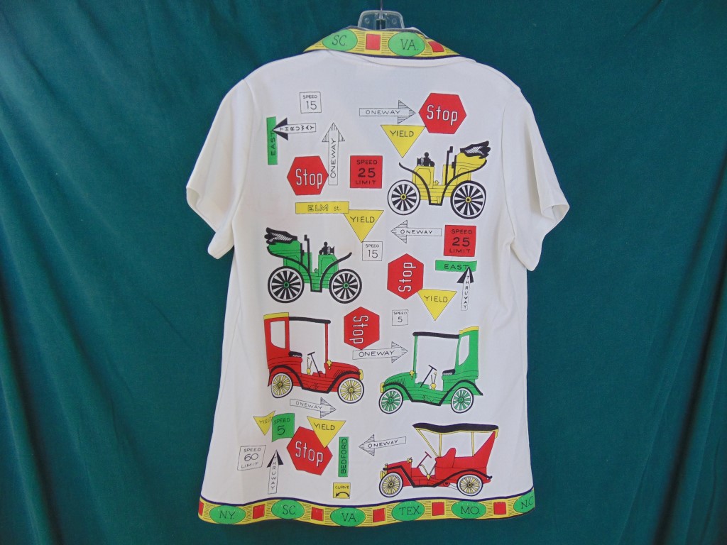 ww104 1970's Vintage Womens Old Cars Shirt polyester chest size 42in. $30 - Image 3