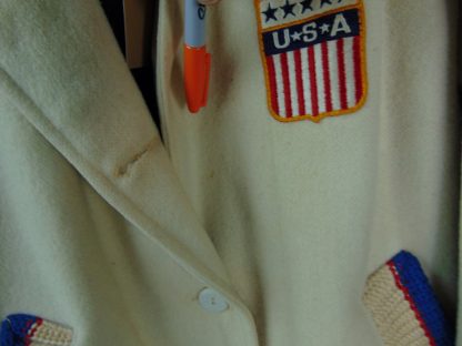 ww11	1960's	Vintage Womens Lakeland 1964 Winter Olympics Official Coat 3/4 legnth heavy wool size 12	$300 	(needs dry cleaned and missing top button) - Image 4