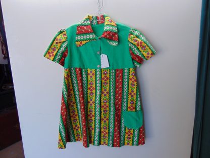ww19	1960-70's	Vintage Womens Blouse or short short dress with cool buttons	$30