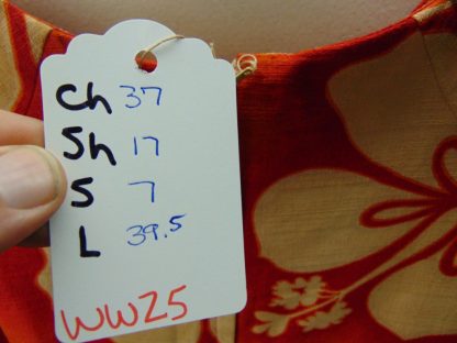 ww25	1970's	Vintage Womens Hawaiian cotton barkcloth mumu cool details	$60 - Image 6