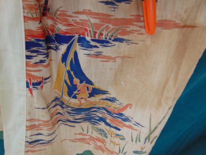 ww45		Vintage Womens Cotton Hand Print Japanese Kimono  Inner lining	$50 - Image 4