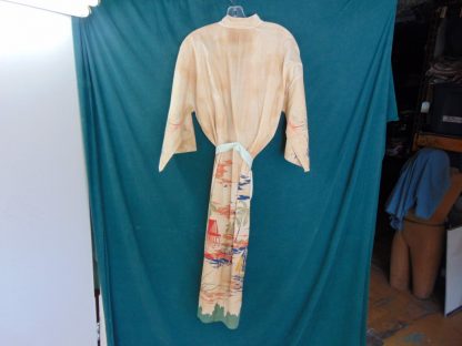 ww45		Vintage Womens Cotton Hand Print Japanese Kimono  Inner lining	$50 - Image 3
