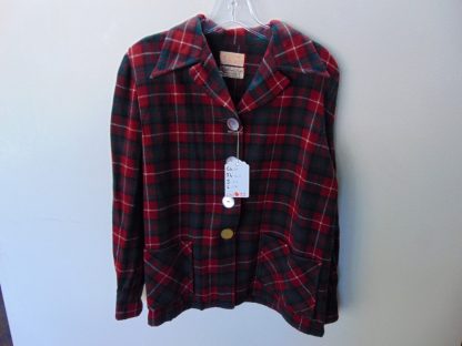 ww53	1960's	Vintage Womens Tartan Pendleton Virgin Wool Sports Jacket est. size M	$30