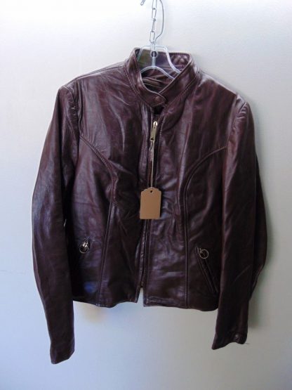 ww8	1970-80's	Vintage Womens Brooks Leather Motercycle Jacket w/zip out linear	$100