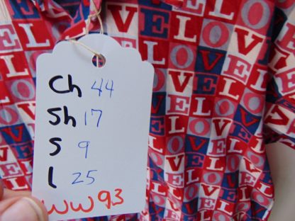 ww93	1970's	Vintage Womens "LOVE" Shirt cotton chest size 44in.	$30 - Image 2