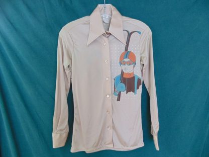 ww98	1970's	Vintage Womens Backpanel Skiers Shirt nylon chest size 32in.	$70 - Image 5