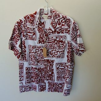 s67h232	1960's	Cotton Barkcloth vintage Hawaiian shirt Chest size 42 inches 	$30