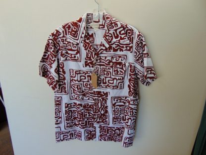 s67h232	1960's	Cotton Barkcloth vintage Hawaiian shirt Chest size 42 inches 	$30