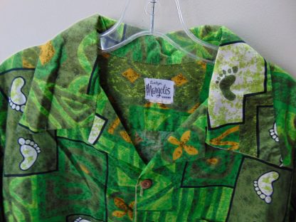 s67h237	1960's	Barefoot Cool Green cotton vintage Hawaiian shirt Chest size 55 inches XL	$120 - Image 4
