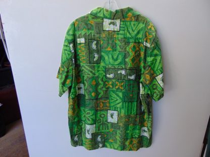 s67h237	1960's	Barefoot Cool Green cotton vintage Hawaiian shirt Chest size 55 inches XL	$120 - Image 3