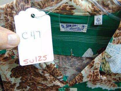 su125	Sun Surf/ Toyo Enterprise/ Japanese Repro Vintage  Crepe Rayon Hawaiian Shirt Chest 47 inches L	$200 - Image 3